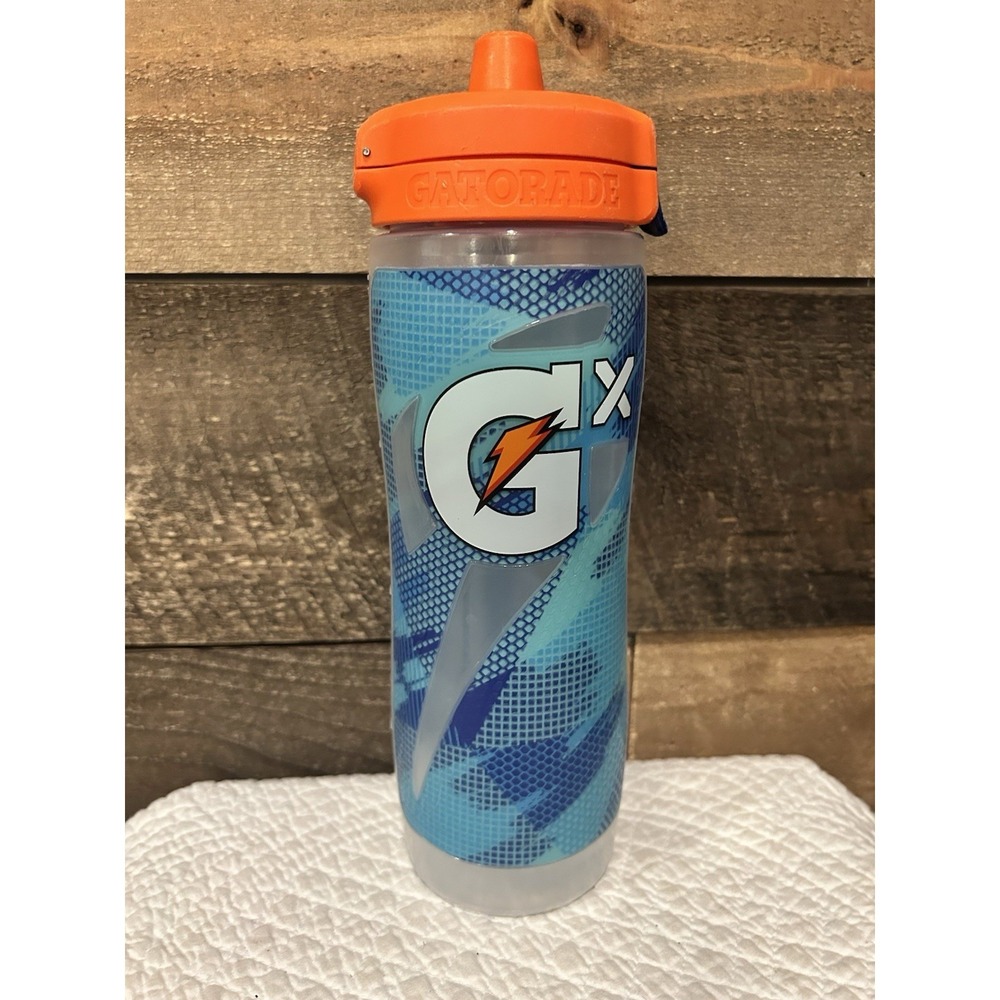 GATORADE GX 30 OZ NON SLIP WATER‎ BOTTLE BLUE  CAMO HYDRATION